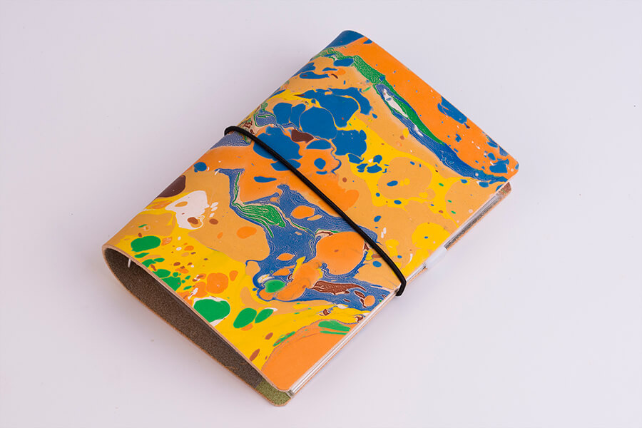Genuine Leather Marble Traveler S Notebook 