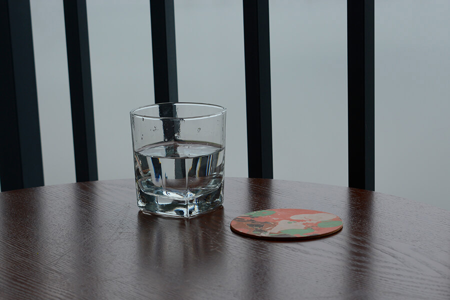 Genuine Leather Marble Coaster 