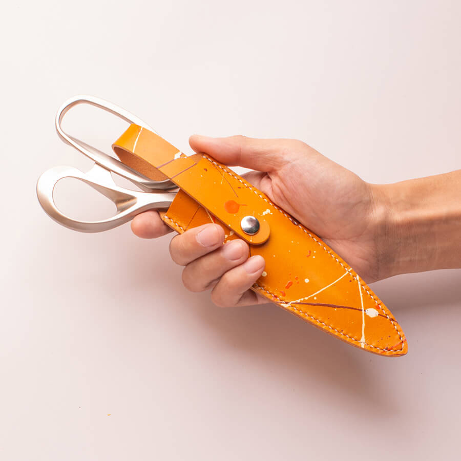 Genuine Leather Splatter  Tailor Scissors Case 