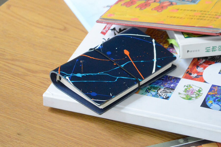 Genuine Leather Splatter Art Notebook 